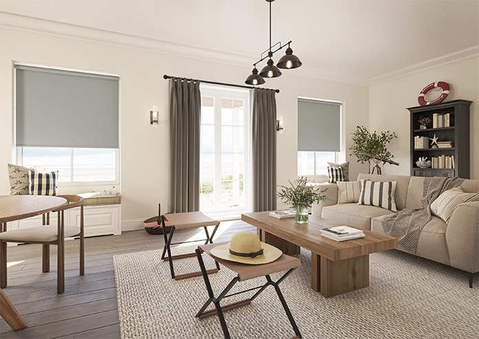 Trinity (Blackout), Oyster Grey - Twist&Fit Roller Blind - Image 7